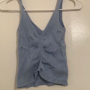 Baby blue comfy crop tank top